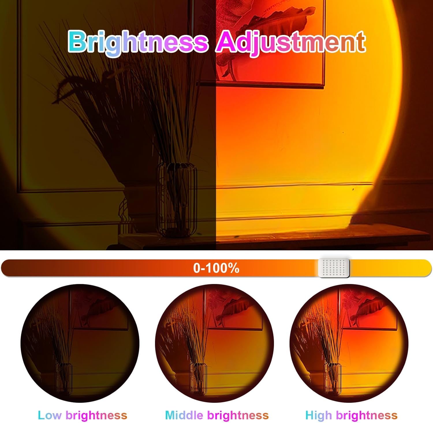 Sunset Lamp Projector with APP and Button Control, Multicolor Changing Projection Light Sunlight Lamp for Bedroom, Photography, Party, Tiktok Live, Room Decor - Image 6